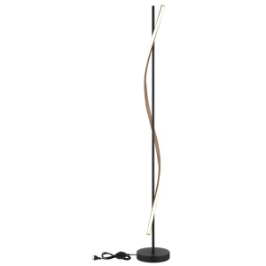 Lampadar LED aluminiu cu efect de lemn WATKINS 250098 universul-luminii.ro