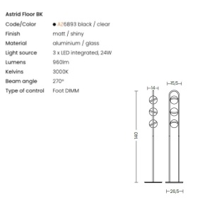 Lampadar LED design modern ASTRID - Img 4