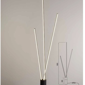 Lampadar LED design modern minimalist VERTICAL 60W negru - Img 3
