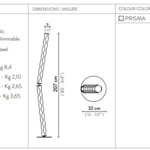 Lampadar LED design tehnico-decorativ realizat manual Hugo prisma - Img 2