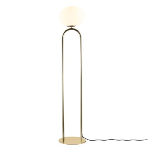 Lampadar modern cu abajur asimetric din sticla suflata, Shapes 93228 universul-luminii.ro