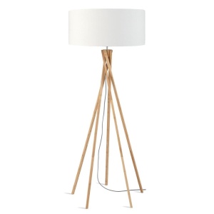 Lampadar realizat din materiale naturale, durabile si ecologice, KILIMANJARO/F alb