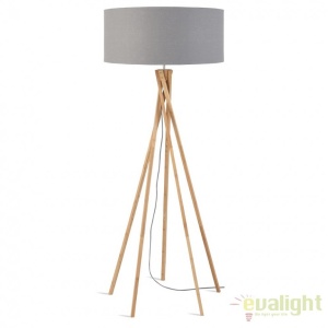 Lampadar realizat din materiale naturale, durabile si ecologice, KILIMANJARO/F gri deschis
