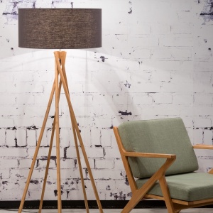 Lampadar realizat din materiale naturale, durabile si ecologice, KILIMANJARO/F gri inchis 44998 universul-luminii.ro