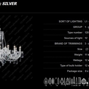 Lustra 12 brate cristal Bohemia L11 120/12/3-K 173778 universul-luminii.ro
