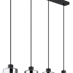 Lustra 4L design modern Hendry negru 135598 universul-luminii.ro