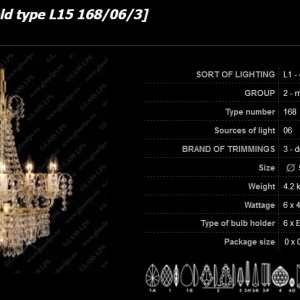 Lustra 6 brate cristal Bohemia L12 168/06/3 - Img 5