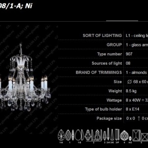 Lustra 8 brate cristal Bohemia L11 907/08/1-A - Img 4