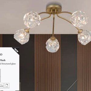 Lustra aplicata 5 becuri metal auriu Astral 625648 universul-luminii.ro