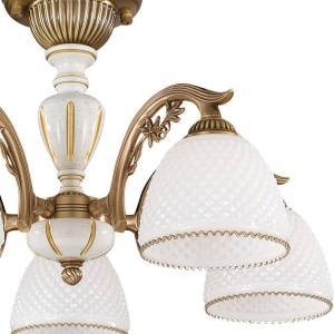 Lustra aplicata clasica din alama 5 brate design italian 8606 107708 universul-luminii.ro