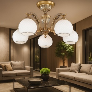 Lustra aplicata clasica din alama design italian 8600