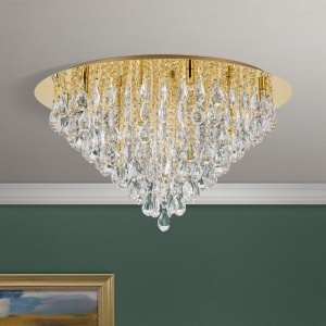 Lustra aplicata cristal K9 design elegant CELESTE D-75 aurie - Img 3