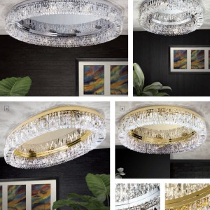 Lustra aplicata cristal Schöler design modern de lux Ring 75cm chrome plated 197718 universul-luminii.ro