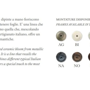 Lustra aplicata cu flori ceramice in stilul clasic Florentin PISA 4L - Img 4