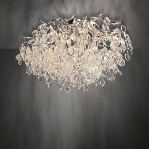 Lustra aplicata design magnific, crom, diametru 60cm, RICICLE - Img 9