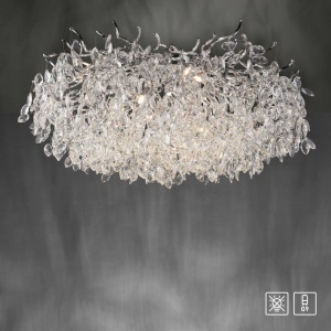 Lustra aplicata design magnific, crom, diametru 80cm, RICICLE - Img 10