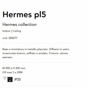 Lustra aplicata design modern Hermes pl5 119218 universul-luminii.ro