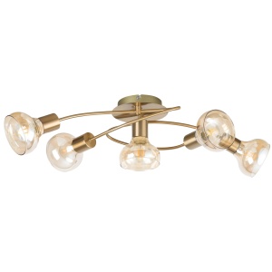 Lustra aplicata design modern Holly 5L auriu/amber - Img 3