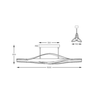 Lustra aplicata LED design modern BAEZ - Img 3