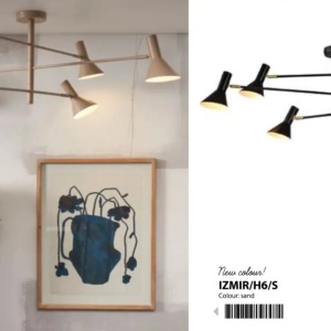 Lustra aplicata metal design modern Izmir sand 224258 universul-luminii.ro