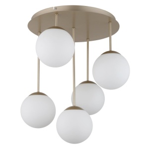 Lustra aplicata moderna HARMON 5L sampanie/alb