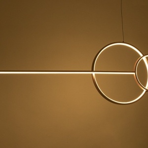 Lustra aurie inelara LED Range 120cm - Img 6