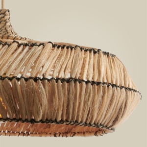 Lustra boho style Rinjani 60x29cm natural, M - Img 9