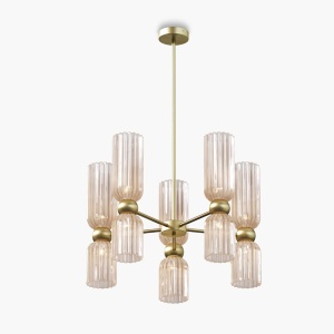 Lustra, Candelabru design modern Antic Cognac - Img 2