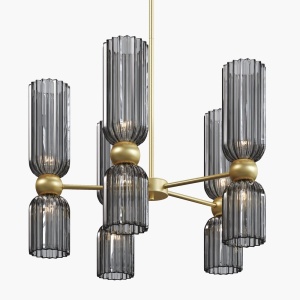 Lustra, Candelabru design modern Antic Gri - Img 3