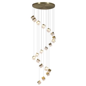 Lustra casa scarii cu 20 pendule LED Cuboid