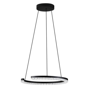 Lustra circulara aluminiu negru GREAMY D-46cm