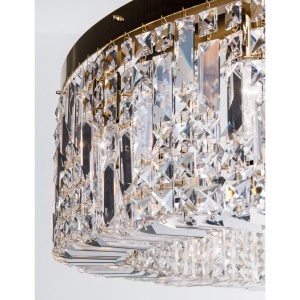 Lustra cristal Asfour design modern de lux Ring 24K 110cm gold plated 198508 universul-luminii.ro