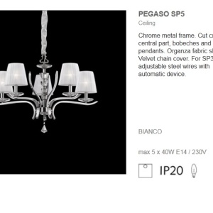 Lustra cristal Venezian diametru 72cm PEGASO SP5 066448 44378 universul-luminii.ro