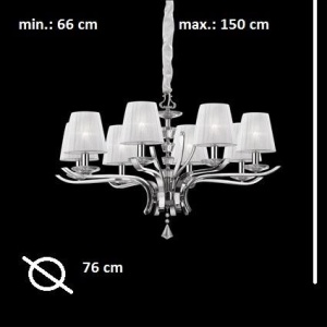 Lustra cristal Venezian diametru 76cm PEGASO SP8 059242 42908 universul-luminii.ro