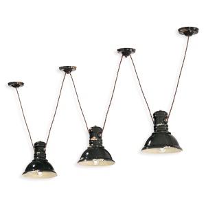 Lustra cu 3 pendule design retro realizata manual din ceramica INDUSTRIAL 216828 universul-luminii.ro