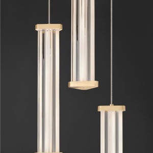 Lustra cu 3 pendule LED 2700K PHEME auriu periat - Img 6