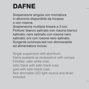 Lustra cu 3 pendule LED slim DAFNE alb, negru sau auriu 230278 universul-luminii.ro