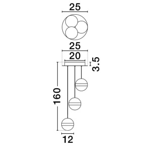 Lustra cu 3 Pendule LED stil modern ALAZ - Img 6