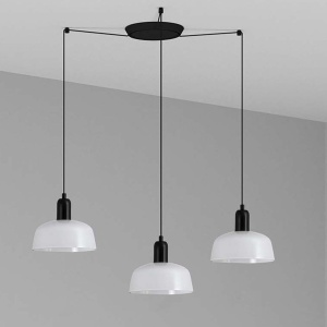 Lustra cu 3 pendule metal TATAWIN S alba