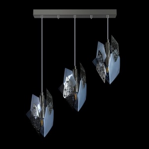 Lustra cu 3 pendule moderna design LUX realizata manual POLYGON 124608 universul-luminii.ro