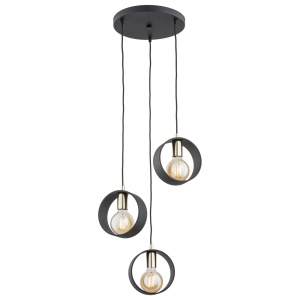 Lustra cu 3 Pendule stil minimalist AMADORA negru