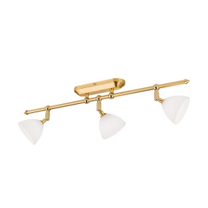Lustra cu 3 spoturi design modern OPALDESIGN, auriu mat 163438 universul-luminii.ro