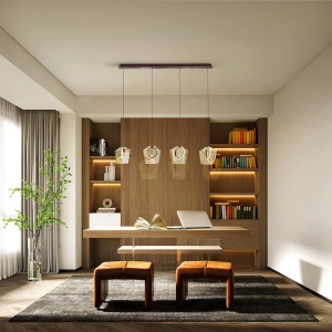 Lustra cu 4 pendule LED design decorativ Ingrid 4L champagne 160598 universul-luminii.ro