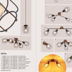Lustra cu 4 Pendule minimaliste stil industrial Willa 203178 universul-luminii.ro