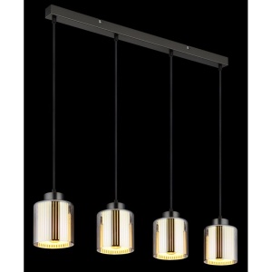 Lustra cu 4 Pendule negru crom FELICIA 250058 universul-luminii.ro