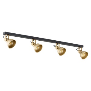 Lustra cu 4 spoturi directionabile design modern Lenora auriu, negru 124858 universul-luminii.ro