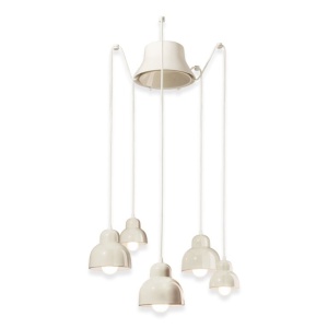 Lustra cu 5 pendule design italian realizat manual din ceramica BERIMBAU 216288 universul-luminii.ro