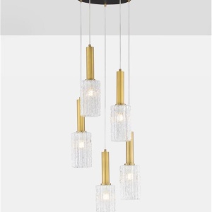 Lustra cu 5 pendule design modern Certa 228688 universul-luminii.ro