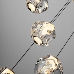 Lustra cu 5 pendule LED design modern IFOS - Img 6