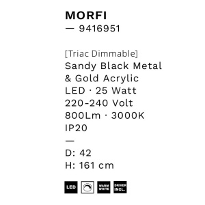 Lustra cu 5 pendule LED design modern Morfi 236758 universul-luminii.ro